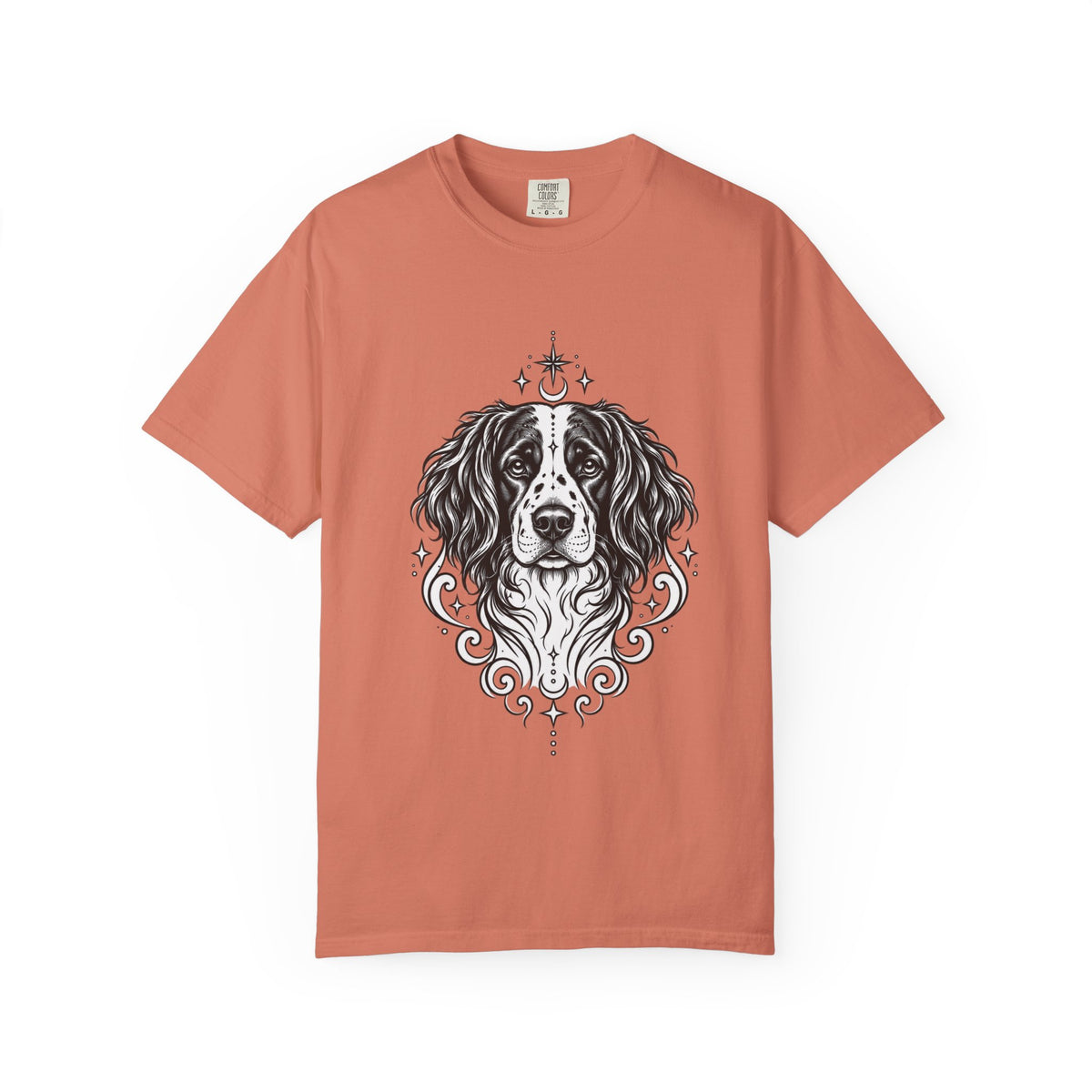 Mystical Stabyhoun Line Art T-Shirt — Minimal Dog Portrait Tee