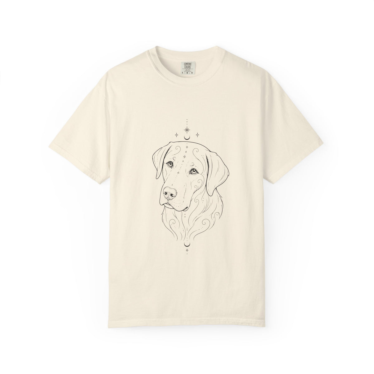 Mystical Labrador Retriever Line Art T-Shirt — Minimal Dog Portrait Tee