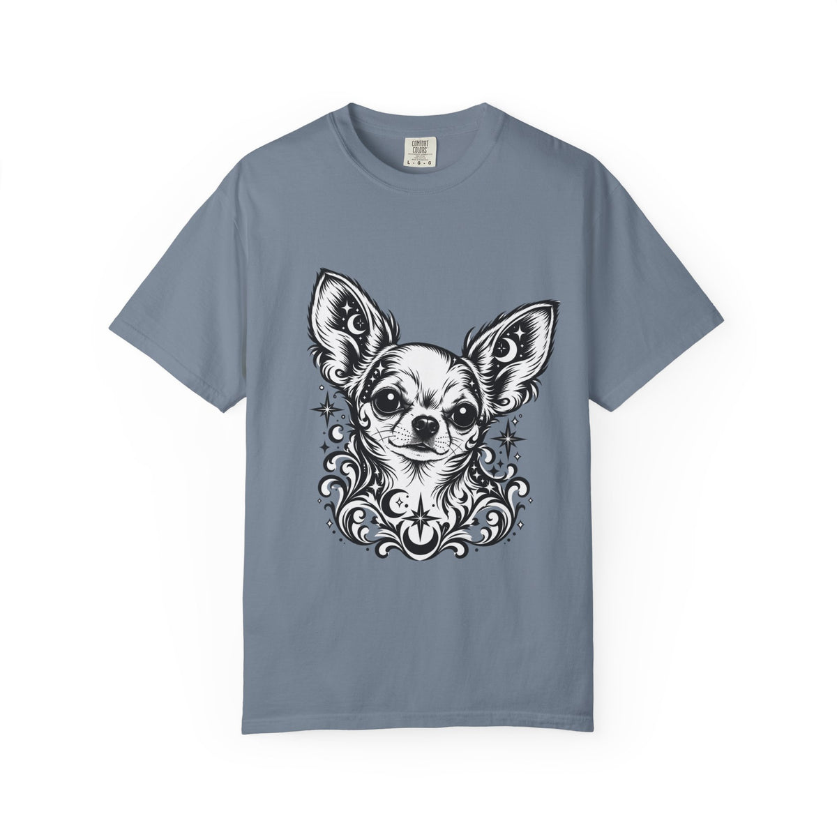 Mystical  Chihuahua SH Line Art T-Shirt — Minimal Dog Portrait Tee