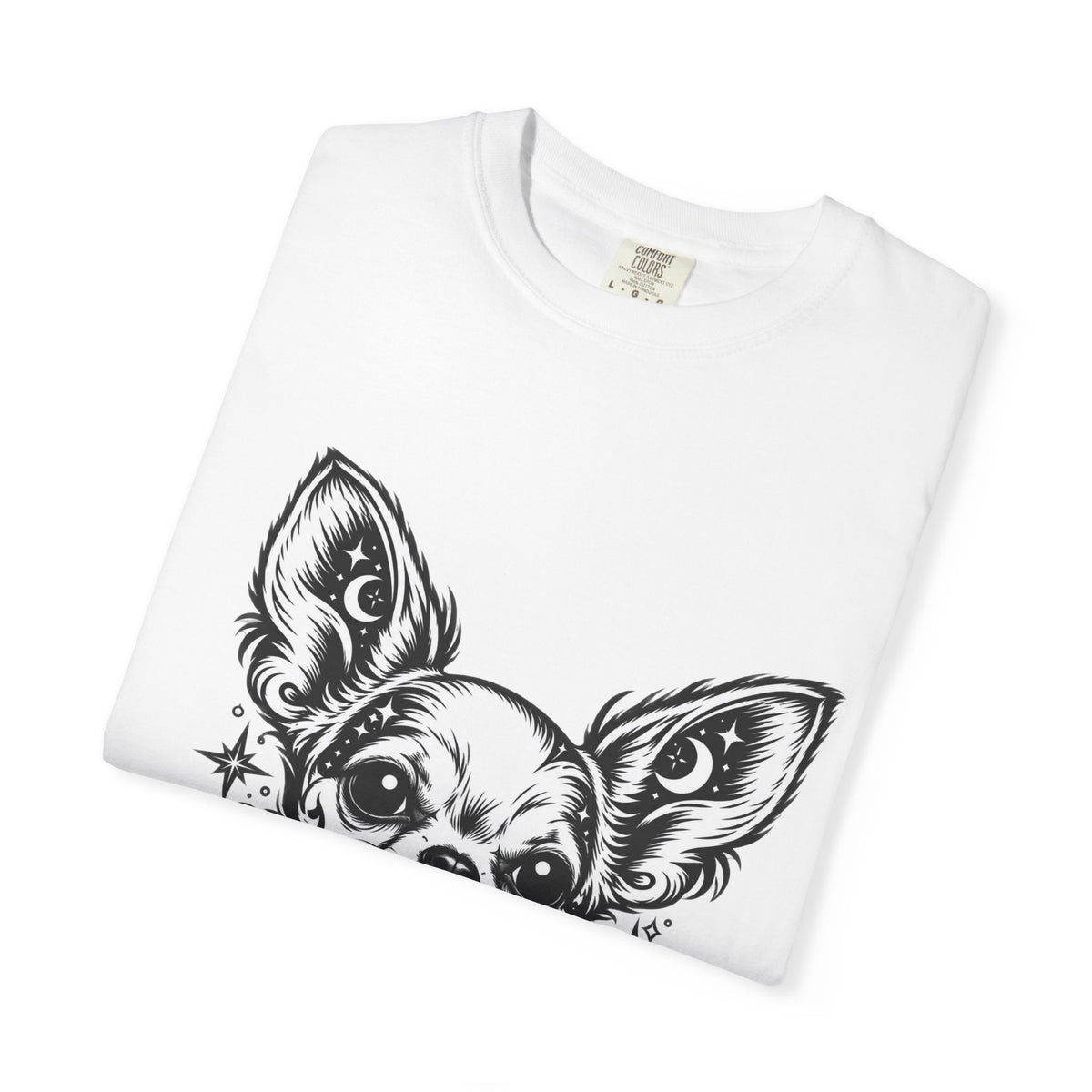 Mystical  Chihuahua SH Line Art T-Shirt — Minimal Dog Portrait Tee