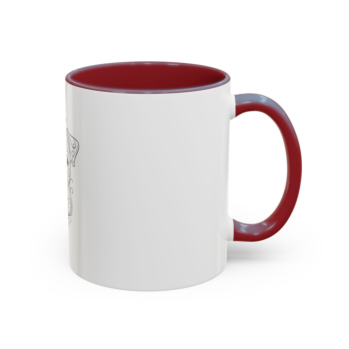 Mystical Jack Russell Terrier Line Art Accent Coffee Mug – Mystical Dog Portrait 11/15oz