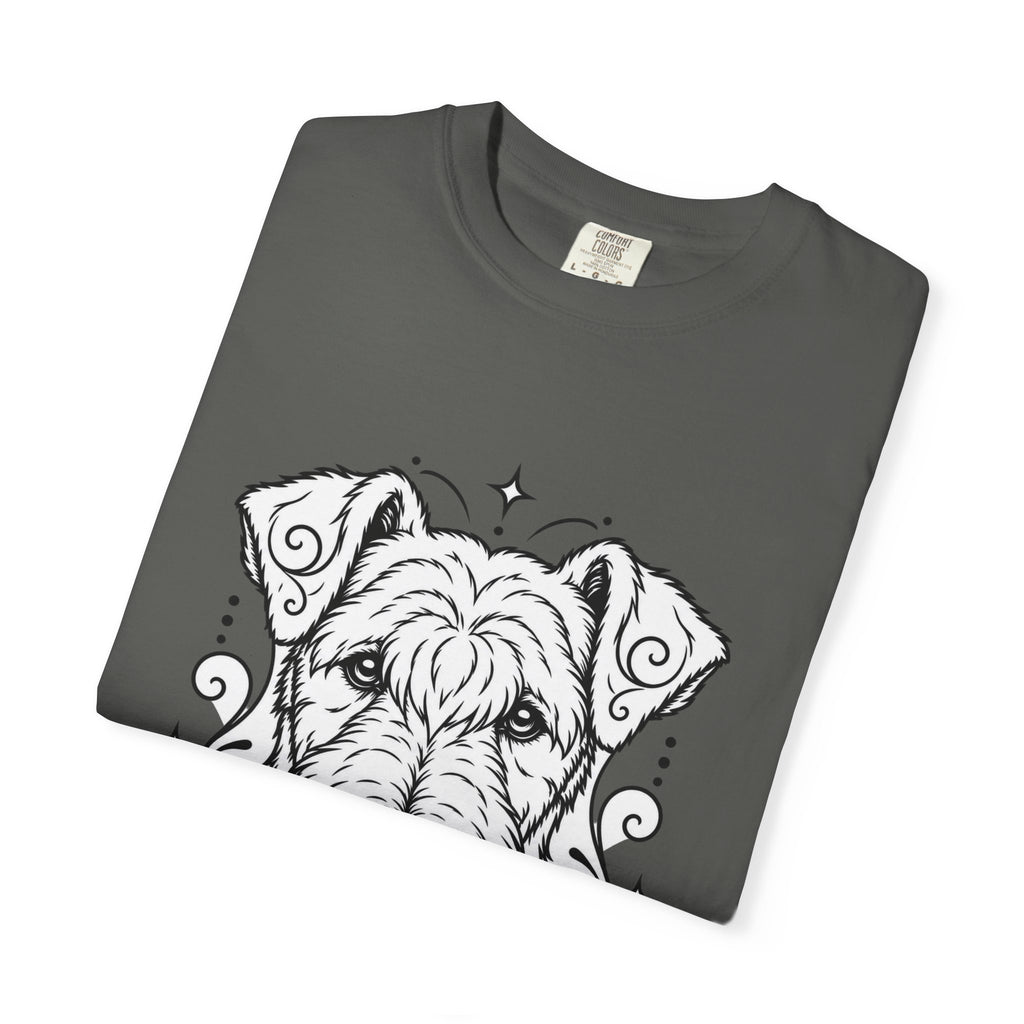 Mystical Lakeland Terrier Line Art T-Shirt — Minimal Dog Portrait Tee