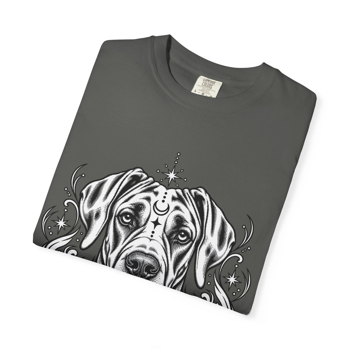 Mystical Wiredhaired Vizsla Line Art T-Shirt — Minimal Dog Portrait Tee