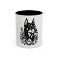 Mystical Beauceron CE Line Art Accent Coffee Mug – Mystical Dog Portrait 11/15oz