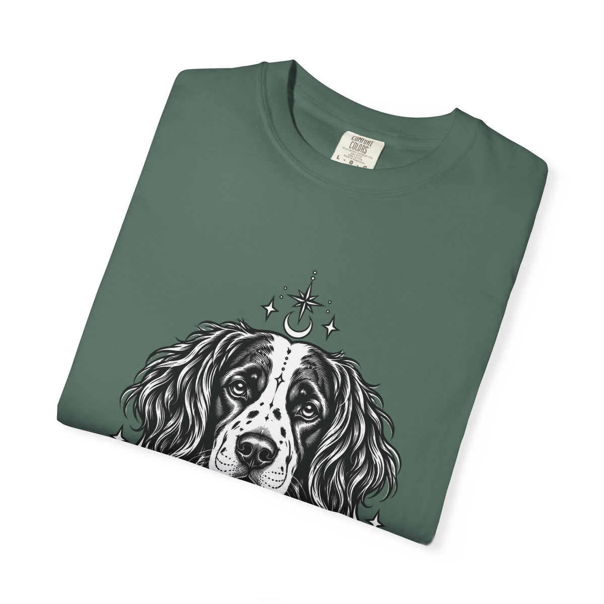 Mystical Stabyhoun Line Art T-Shirt — Minimal Dog Portrait Tee