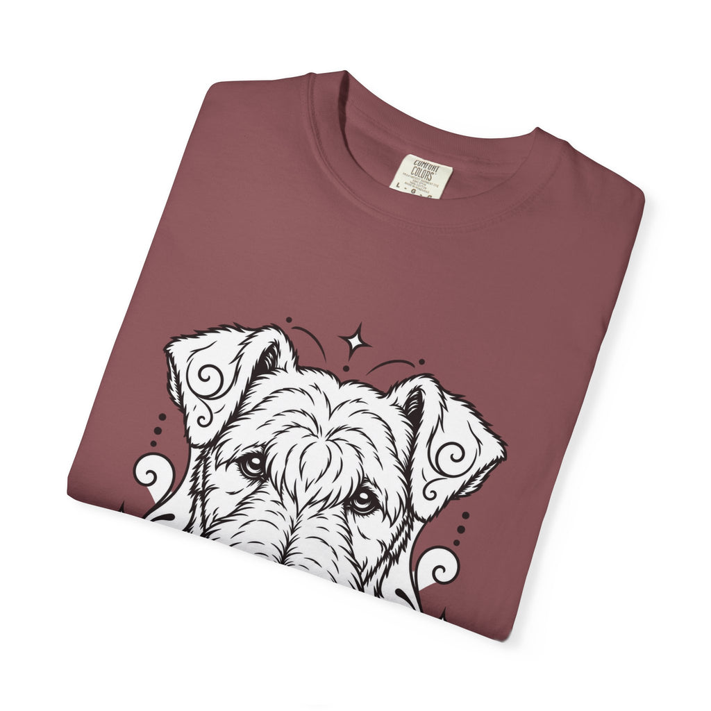 Mystical Lakeland Terrier Line Art T-Shirt — Minimal Dog Portrait Tee