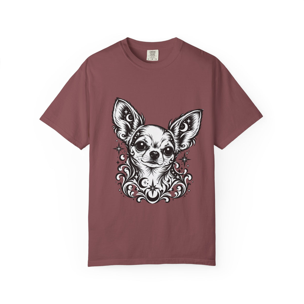 Mystical  Chihuahua SH Line Art T-Shirt — Minimal Dog Portrait Tee