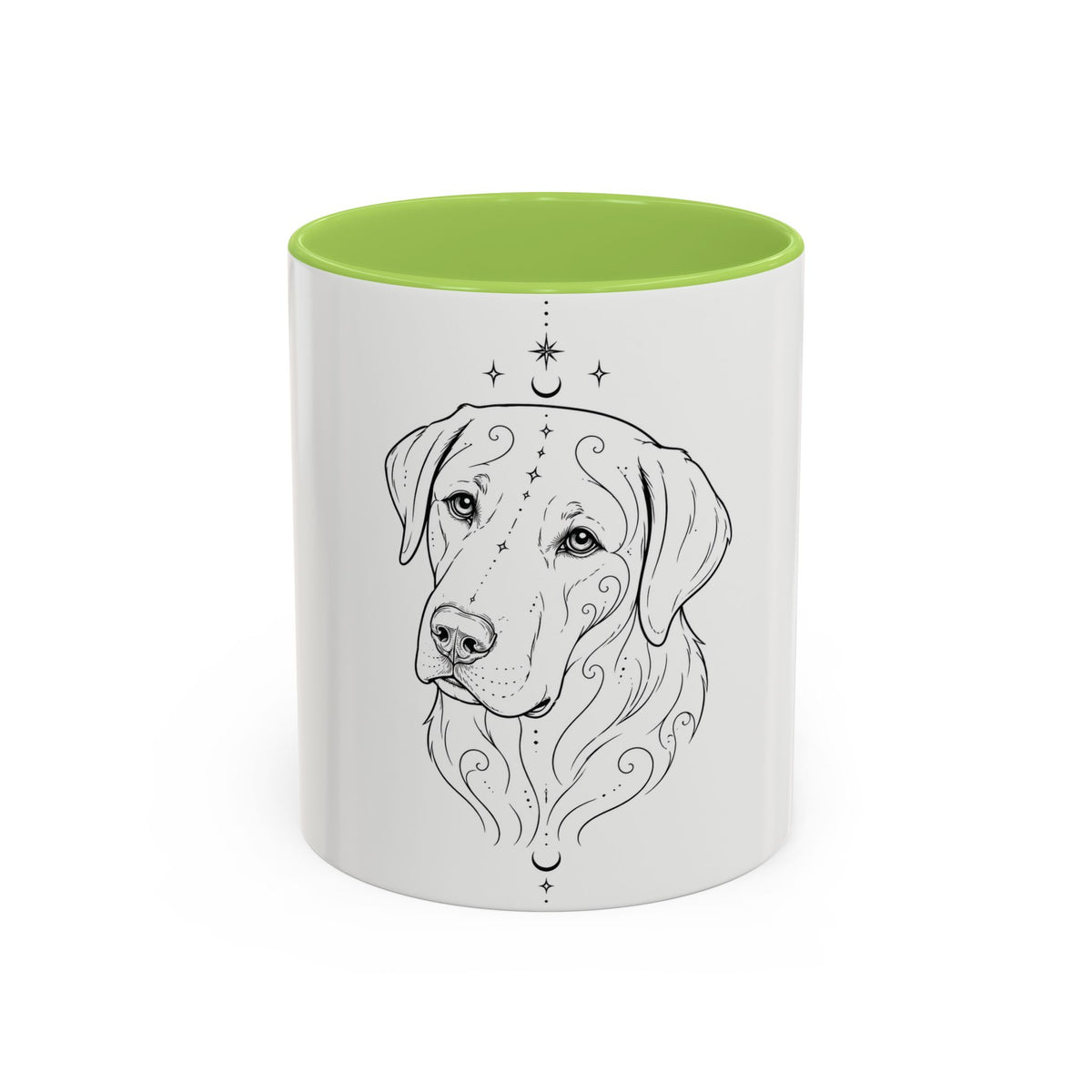 Mystical Labrador Retriever Line Art Accent Coffee Mug – Mystical Dog Portrait 11/15oz
