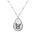 Mystical  Chihuahua Oval Necklace — Engraved Pet Memorial Pendant