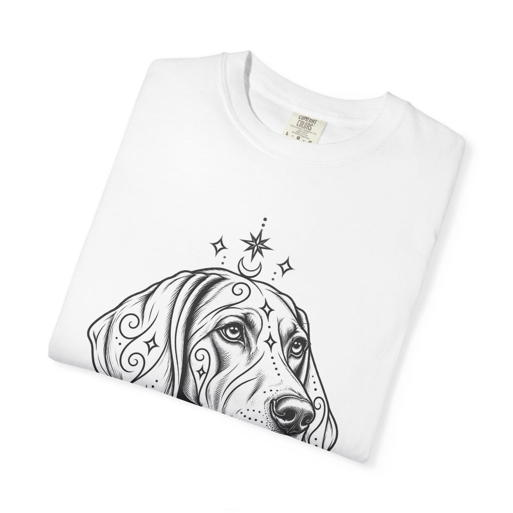 Mystical Weimaraner Line Art T-Shirt — Minimal Dog Portrait Tee
