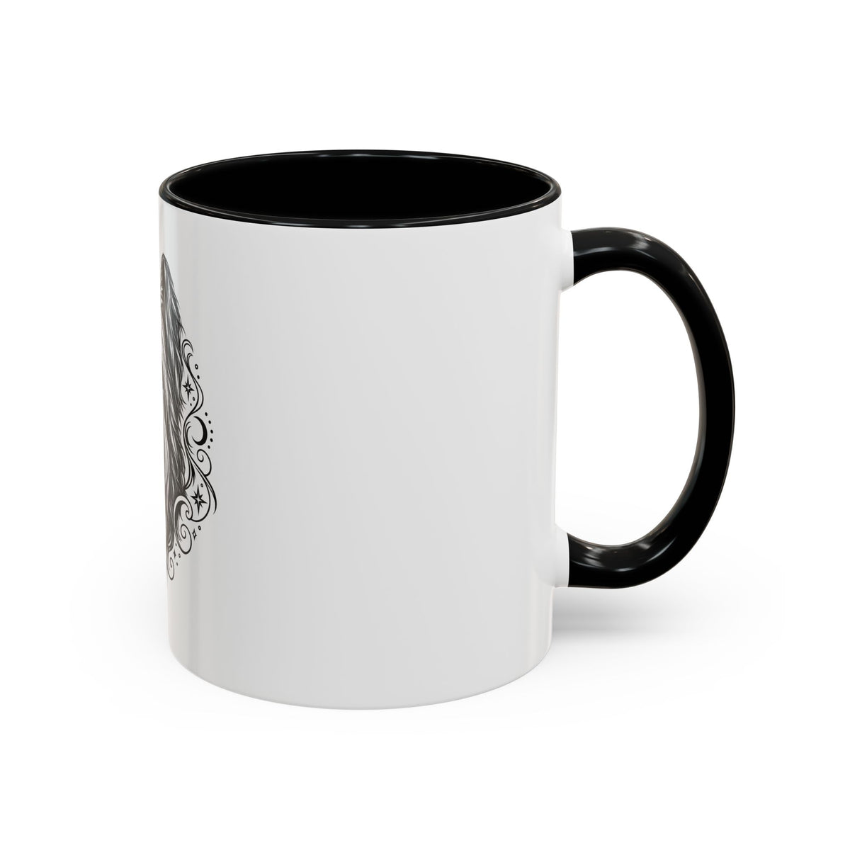 Mystical Briard CE Line Art Accent Coffee Mug – Mystical Dog Portrait 11/15oz