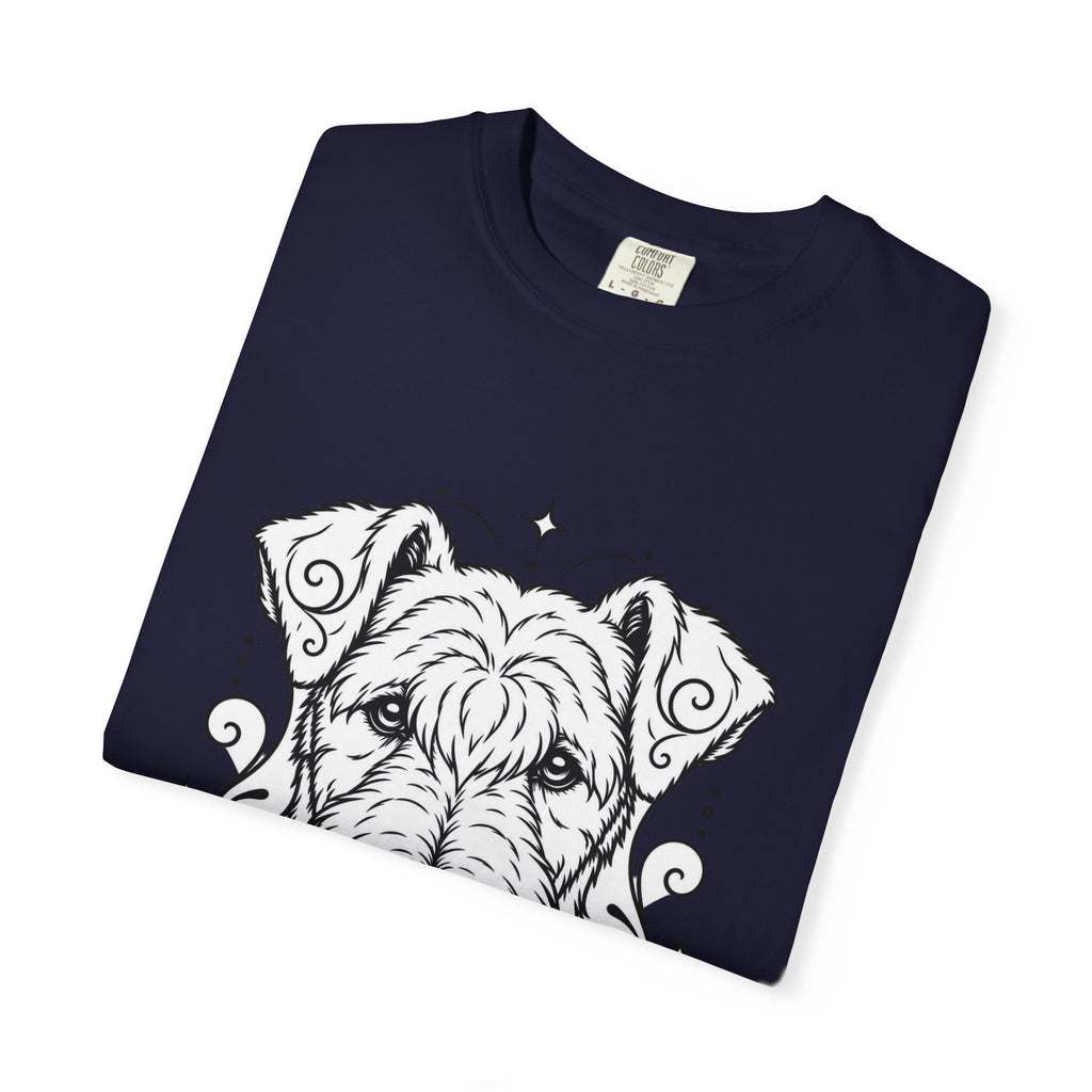 Mystical Lakeland Terrier Line Art T-Shirt — Minimal Dog Portrait Tee