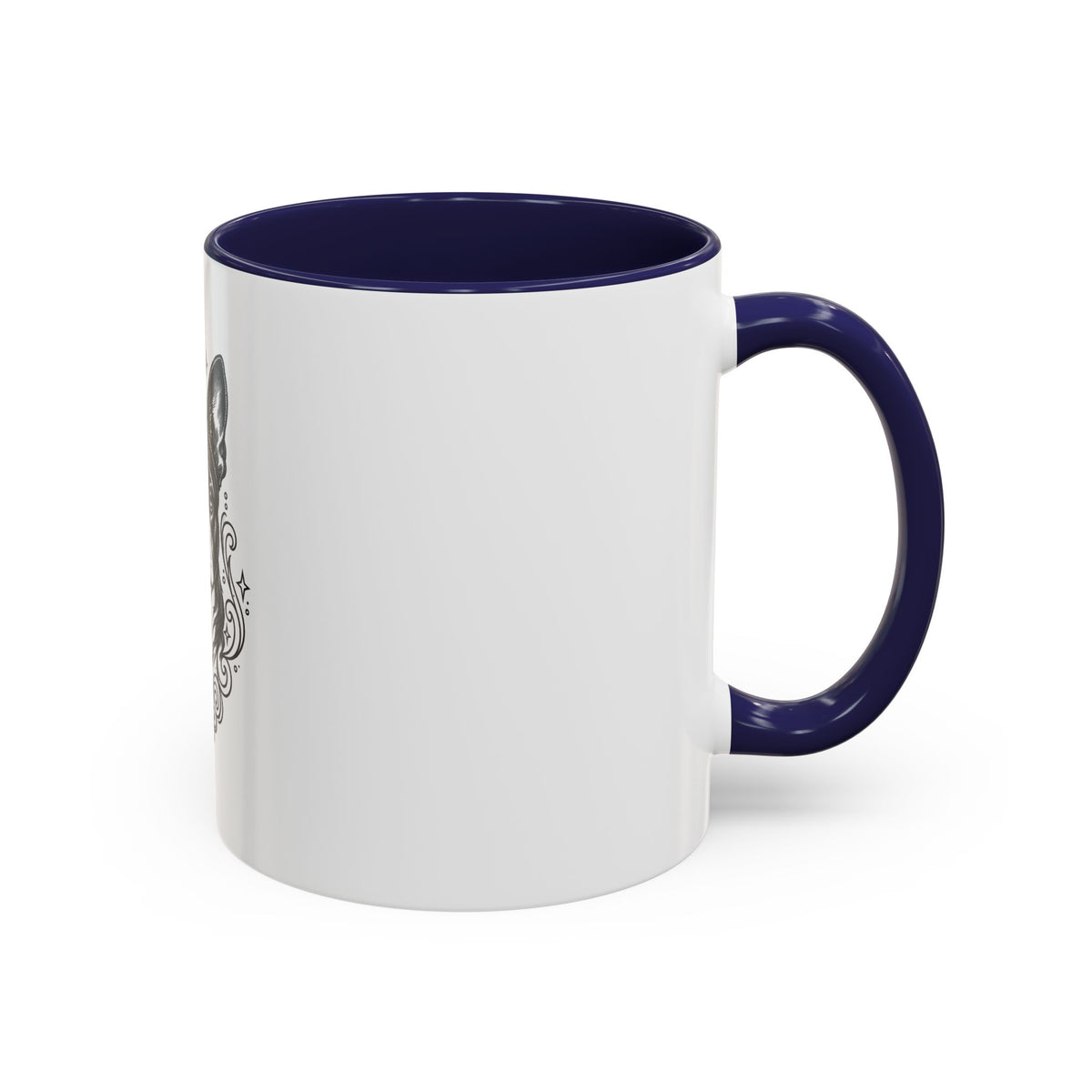 Mystical Boston Terrier  Line Art Accent Coffee Mug – Mystical Dog Portrait 11/15oz