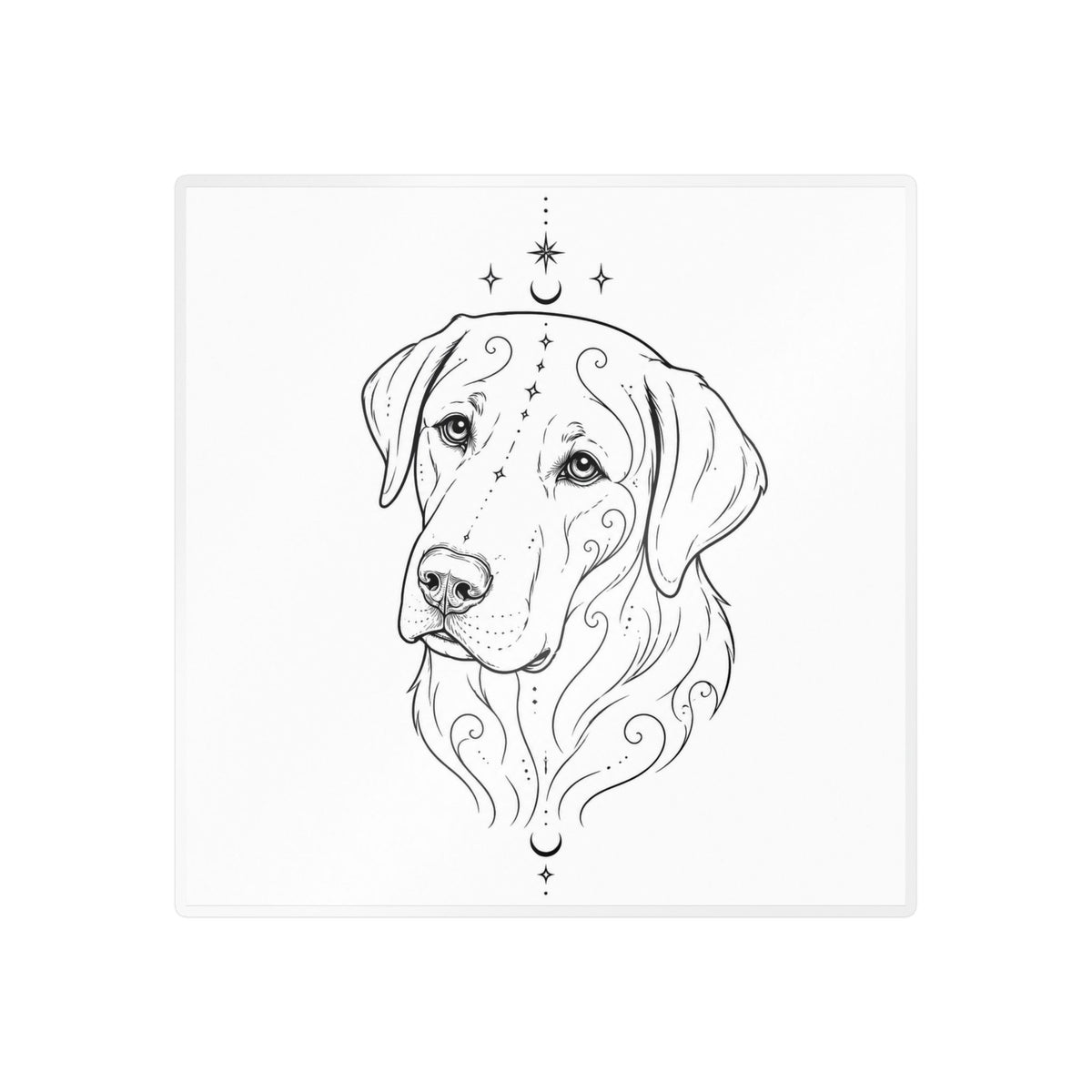Mystical Labrador Retriever Mandala Sticker — Kiss-Cut Vinyl Decal