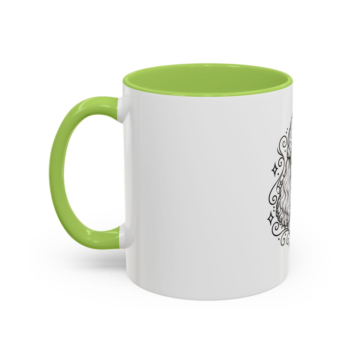 Copy of Mystical Miniature Poodle Line Art Accent Coffee Mug – Mystical Dog Portrait 11/15oz