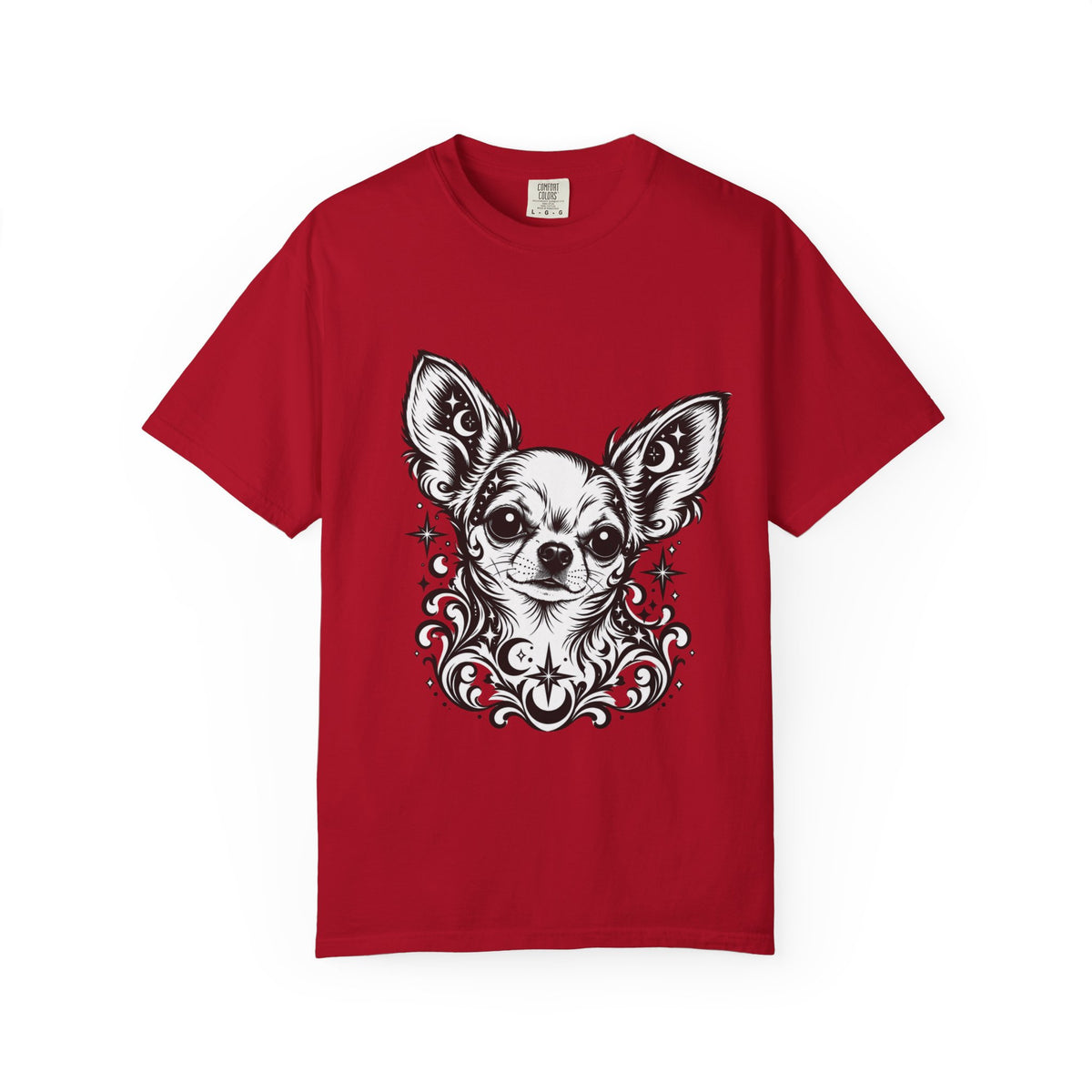 Mystical  Chihuahua SH Line Art T-Shirt — Minimal Dog Portrait Tee