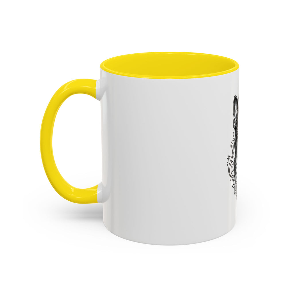 Mystical Boston Terrier  Line Art Accent Coffee Mug – Mystical Dog Portrait 11/15oz