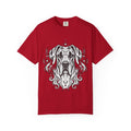 Mystical Wiredhaired Vizsla Line Art T-Shirt — Minimal Dog Portrait Tee