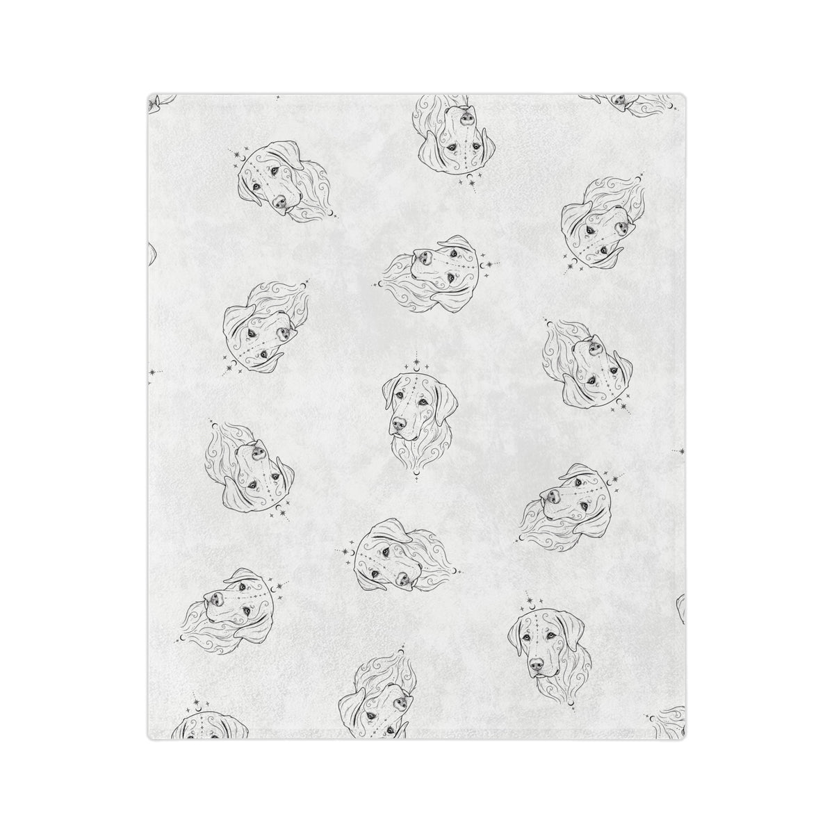 Mystical Labrador Retriever Minimalist Velveteen Microfiber Blanket — Soft Neutral Pet Portrait Throw