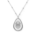 Mystical Golden Retriever Oval Necklace — Engraved Pet Memorial Pendant