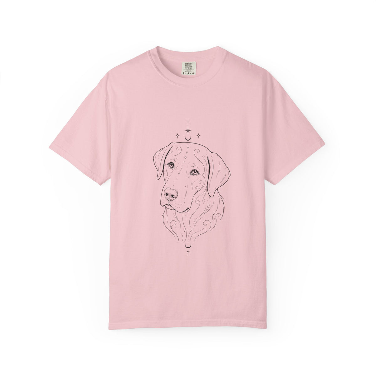 Mystical Labrador Retriever Line Art T-Shirt — Minimal Dog Portrait Tee