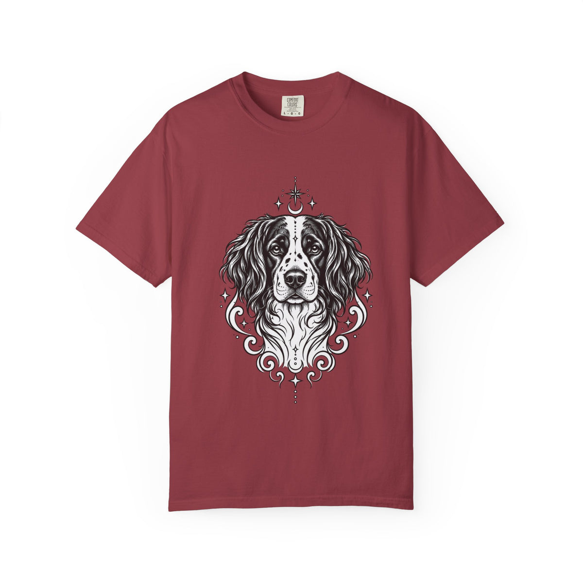 Mystical Stabyhoun Line Art T-Shirt — Minimal Dog Portrait Tee