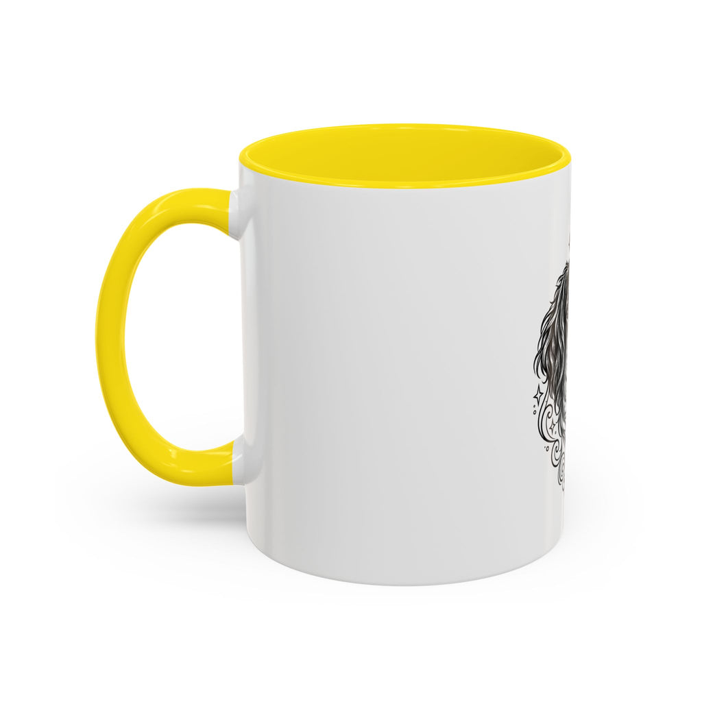 Mystical Stabyhoun Line Art Accent Coffee Mug – Mystical Dog Portrait 11/15oz
