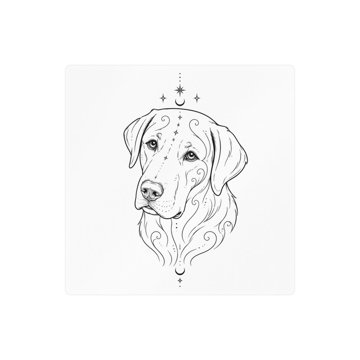 Mystical Labrador Retriever Mandala Sticker — Kiss-Cut Vinyl Decal