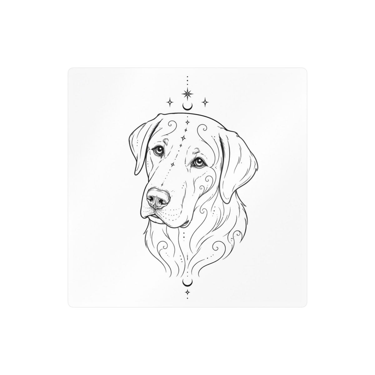 Mystical Labrador Retriever Mandala Sticker — Kiss-Cut Vinyl Decal