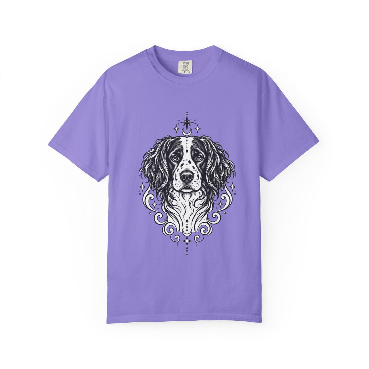 Mystical Stabyhoun Line Art T-Shirt — Minimal Dog Portrait Tee