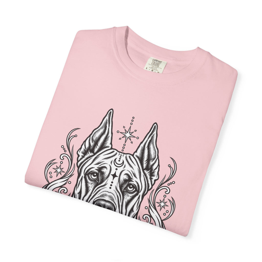 Mystical Great Dane CE Line Art T-Shirt — Minimal Dog Portrait Tee