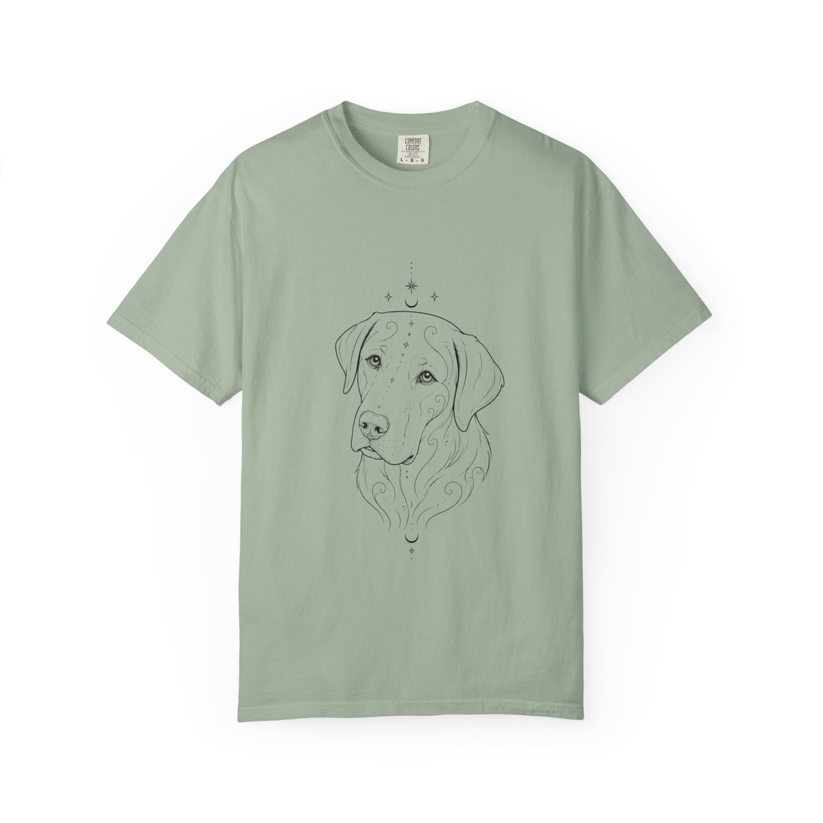 Mystical Labrador Retriever Line Art T-Shirt — Minimal Dog Portrait Tee