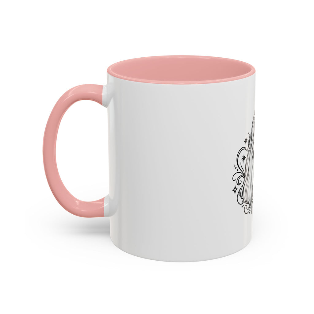 Mystical Shih Tzu Line Art Accent Coffee Mug – Mystical Dog Portrait 11/15oz