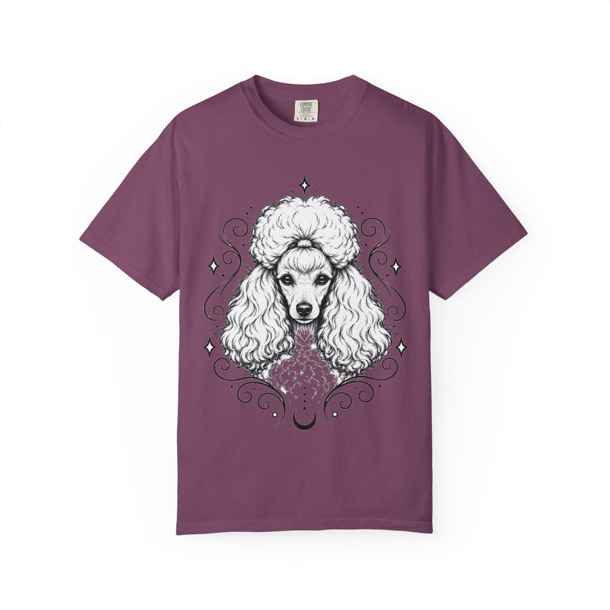 Mystical Toy Poodle Line Art T-Shirt — Minimal Dog Portrait Tee