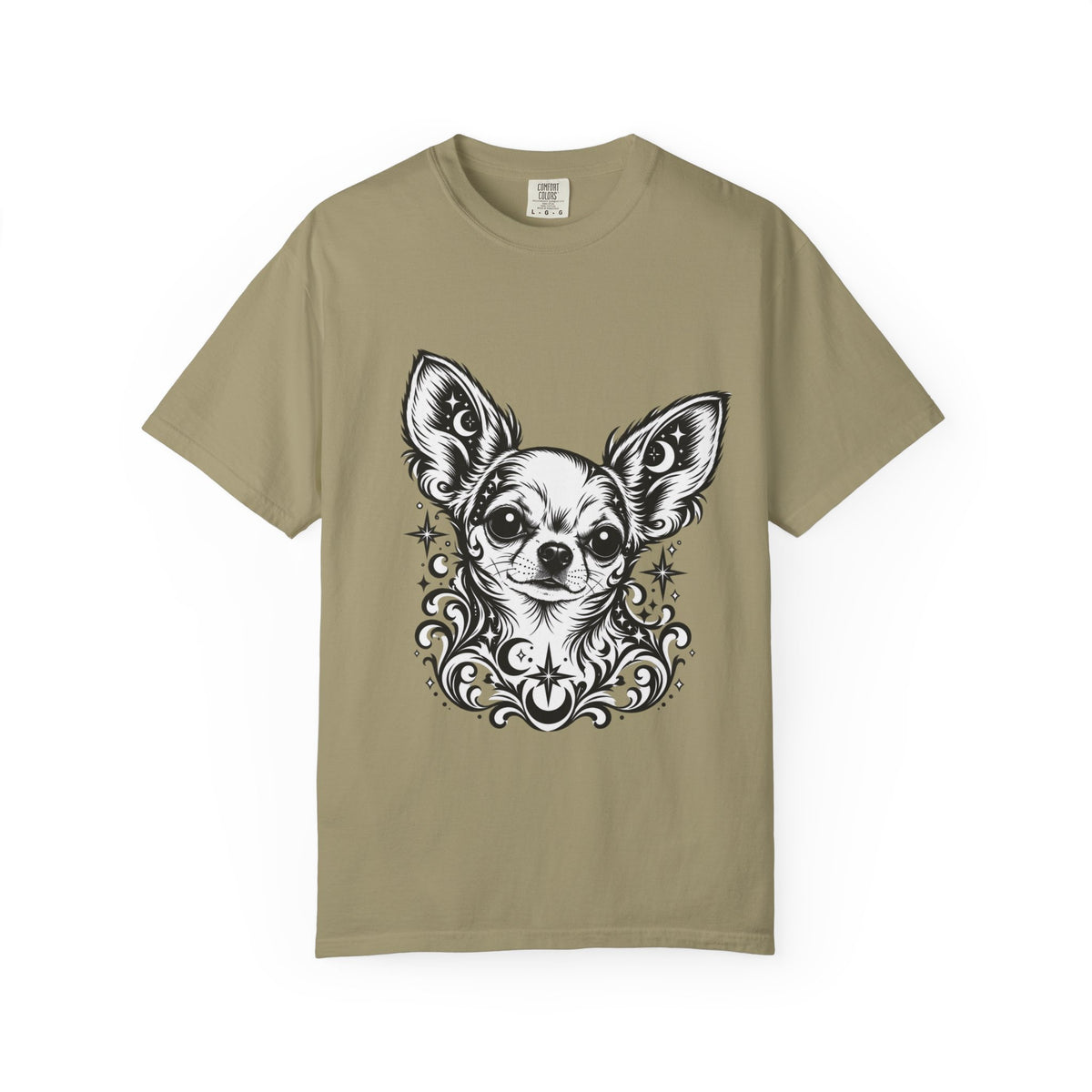Mystical  Chihuahua SH Line Art T-Shirt — Minimal Dog Portrait Tee