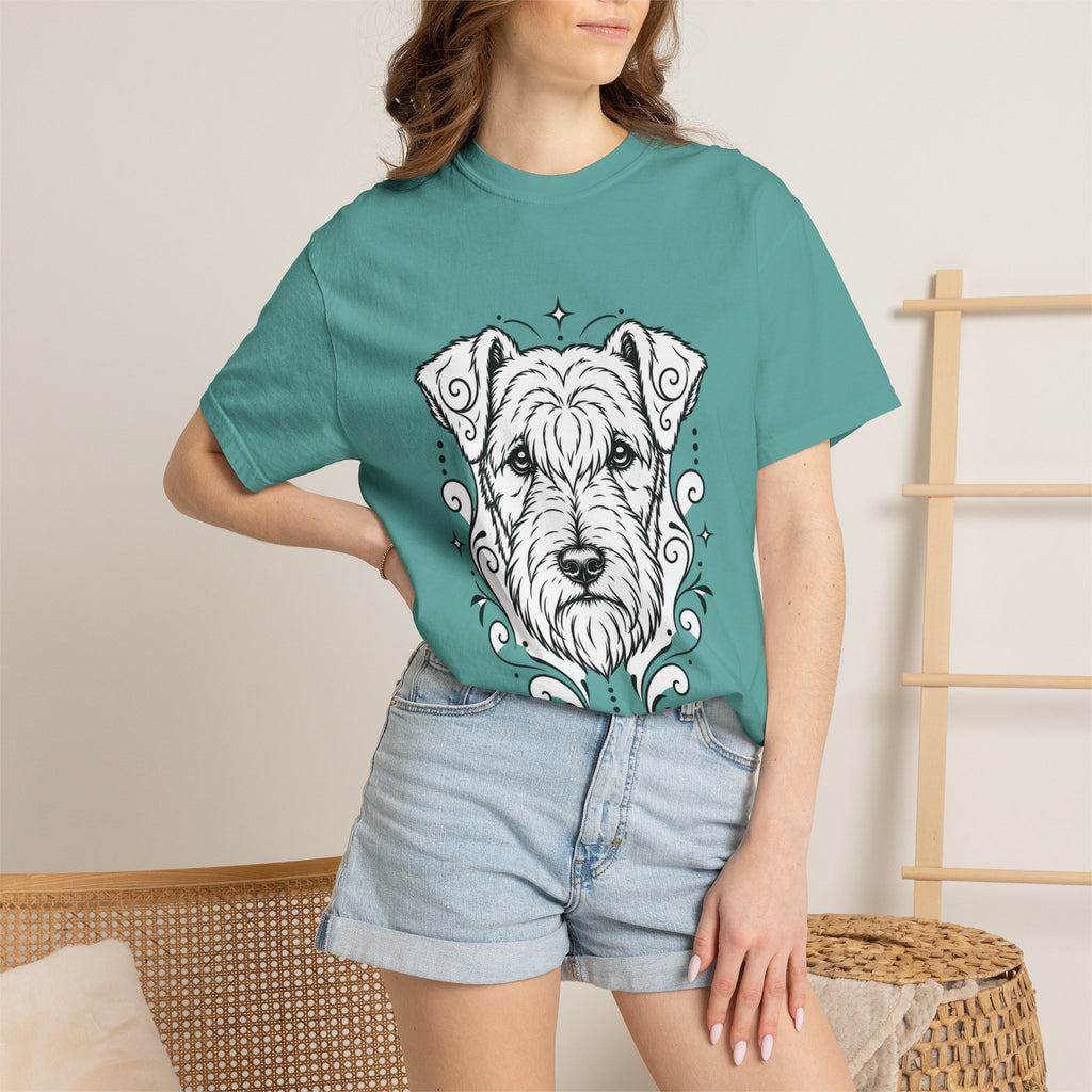 Mystical Lakeland Terrier Line Art T-Shirt — Minimal Dog Portrait Tee