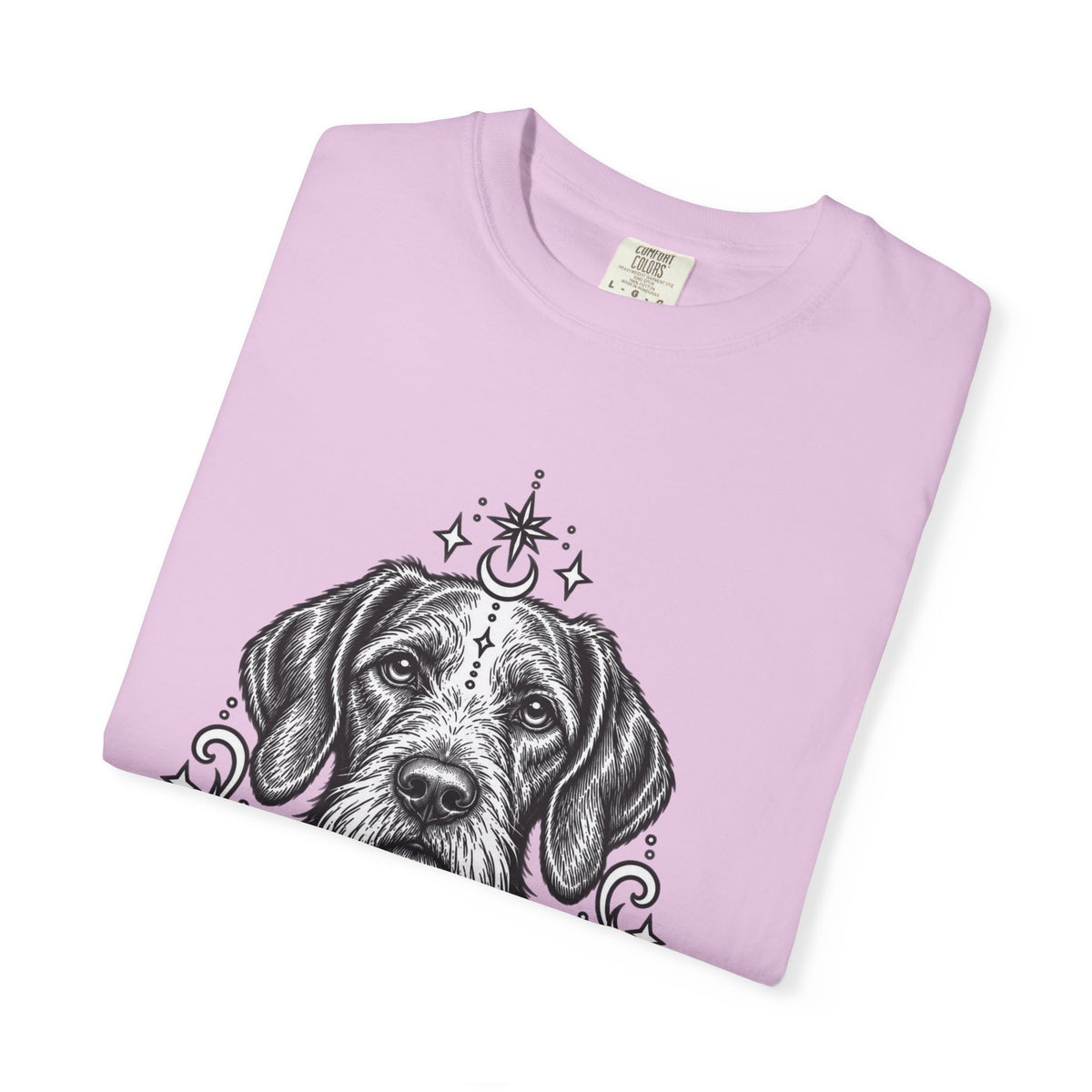 Mystical Wiredhaired Vizsla Line Art T-Shirt — Minimal Dog Portrait Tee