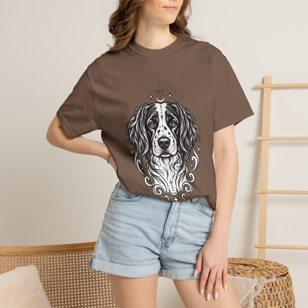Mystical Stabyhoun Line Art T-Shirt — Minimal Dog Portrait Tee
