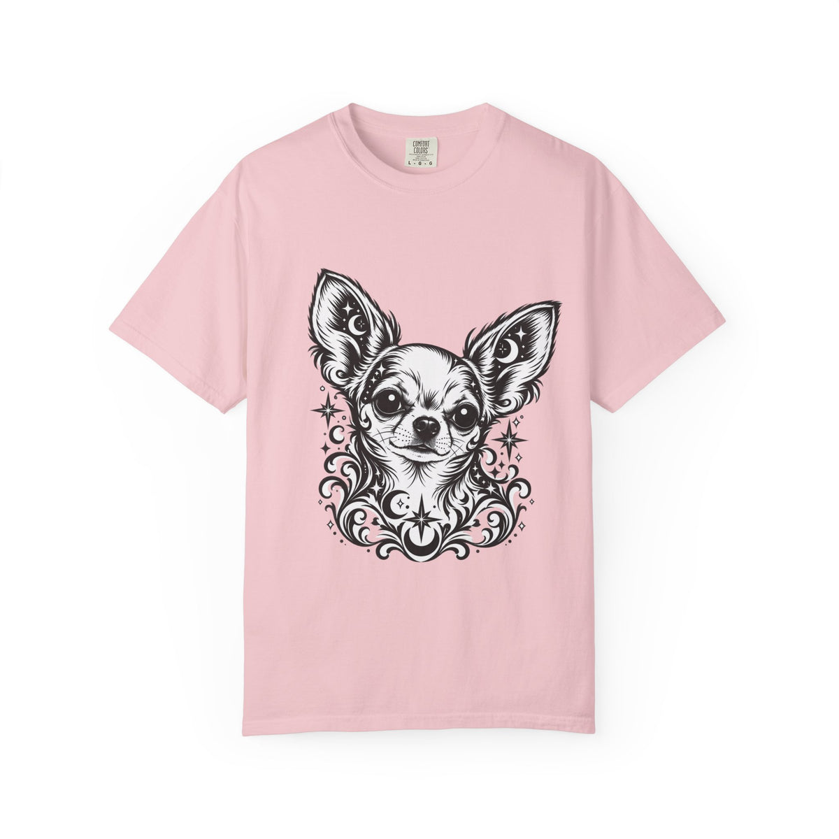 Mystical  Chihuahua SH Line Art T-Shirt — Minimal Dog Portrait Tee