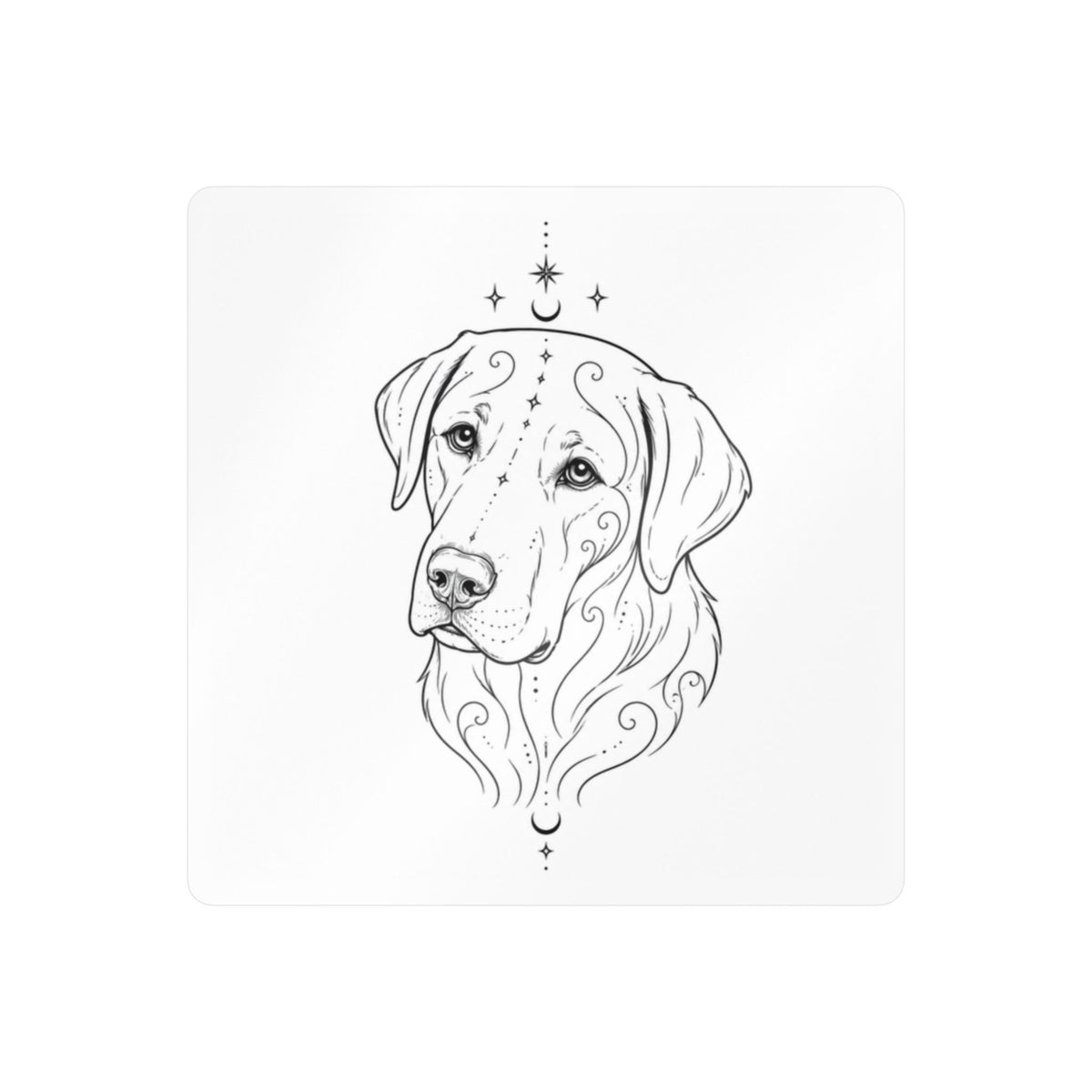 Mystical Labrador Retriever Mandala Sticker — Kiss-Cut Vinyl Decal