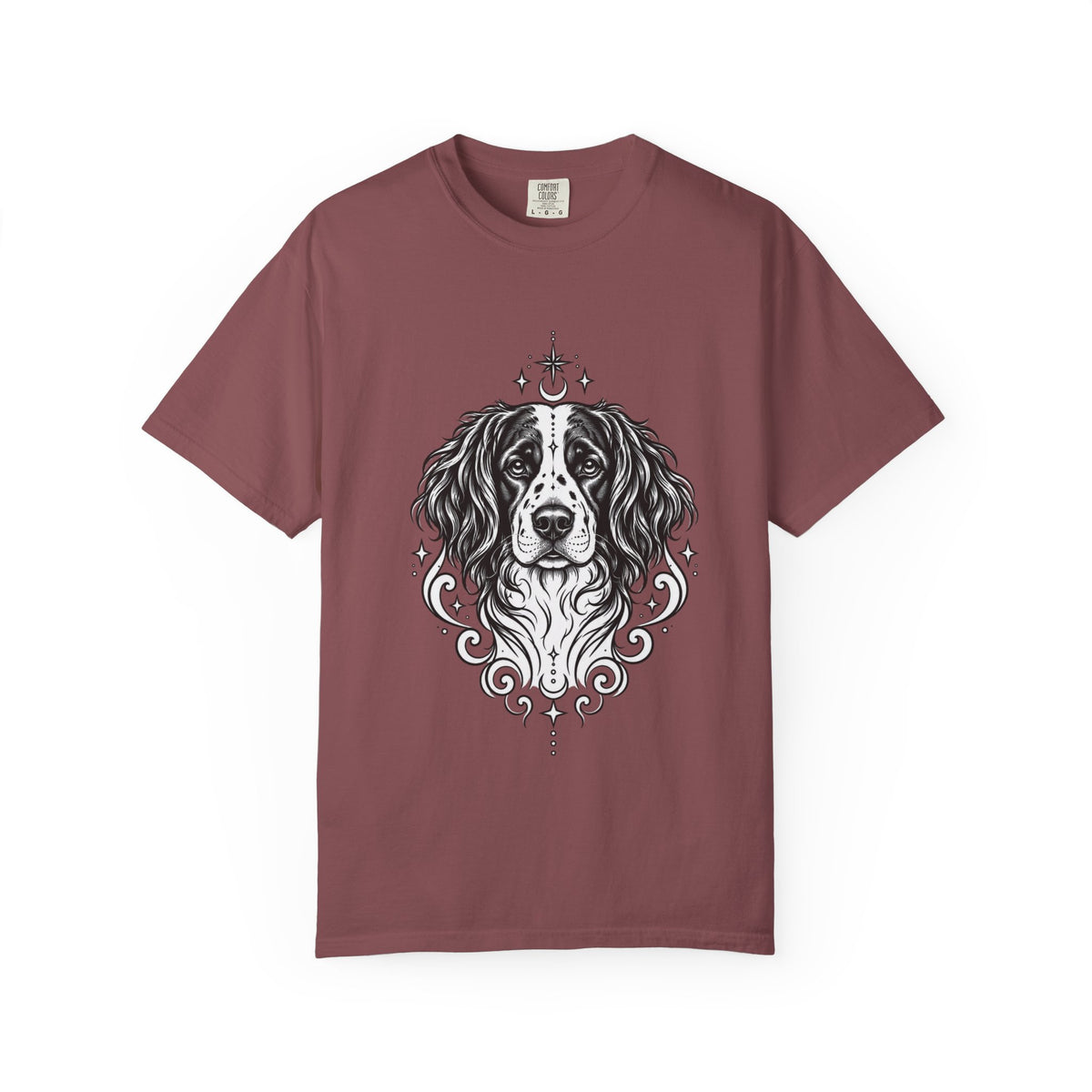 Mystical Stabyhoun Line Art T-Shirt — Minimal Dog Portrait Tee