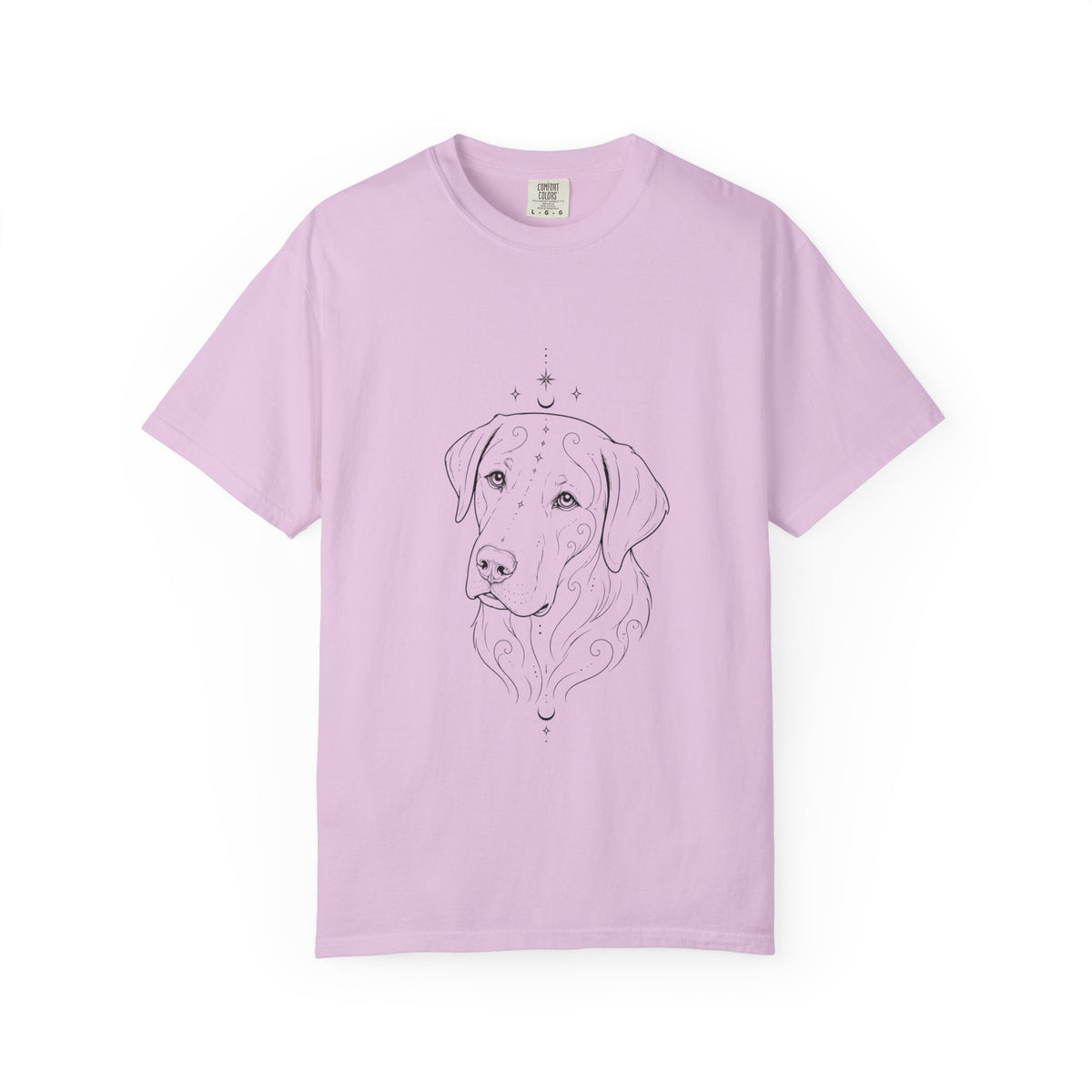 Mystical Labrador Retriever Line Art T-Shirt — Minimal Dog Portrait Tee