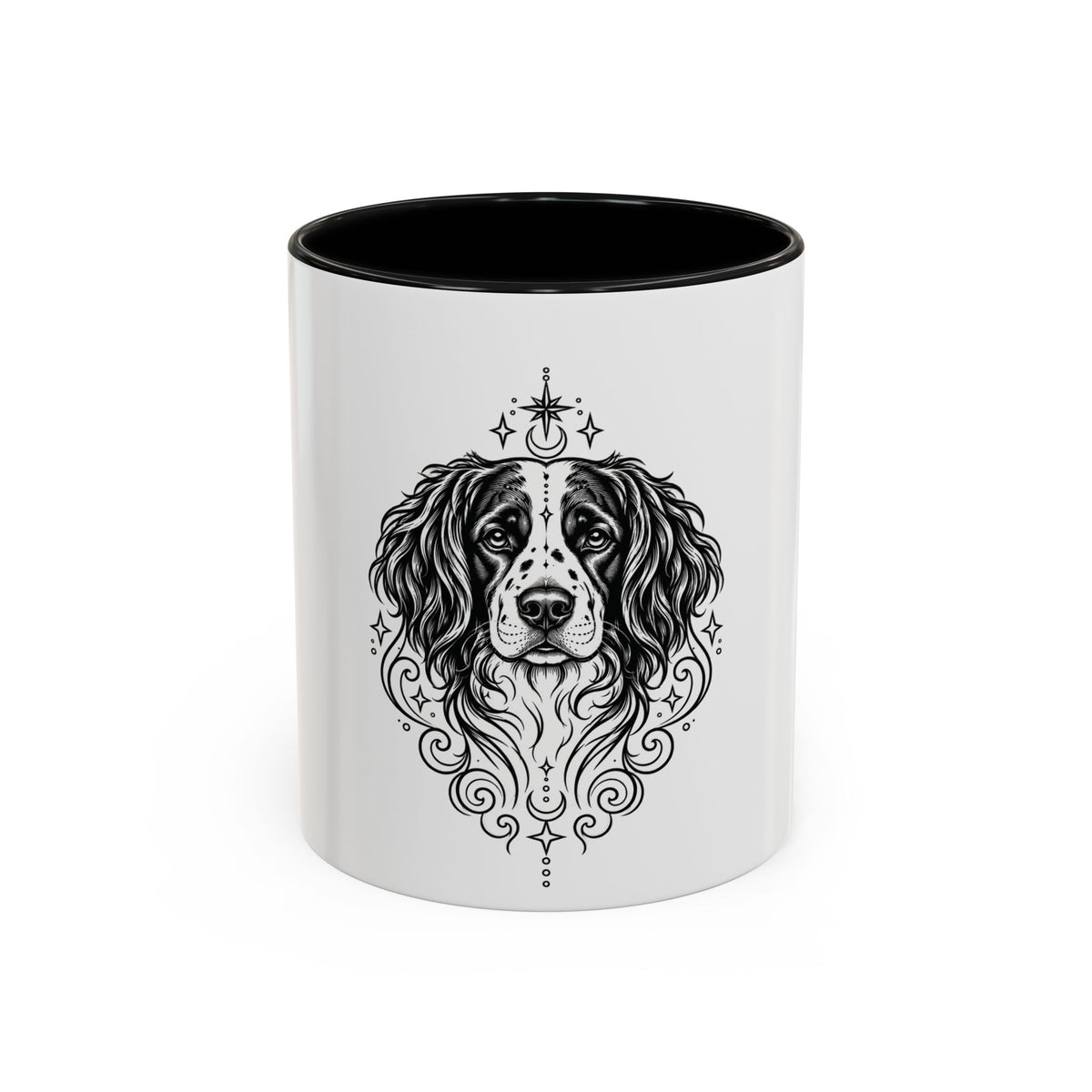 Mystical Stabyhoun Line Art Accent Coffee Mug – Mystical Dog Portrait 11/15oz