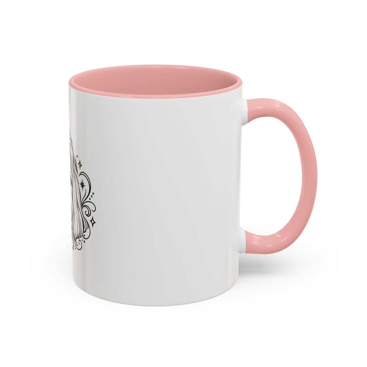 Mystical Shih Tzu Line Art Accent Coffee Mug – Mystical Dog Portrait 11/15oz