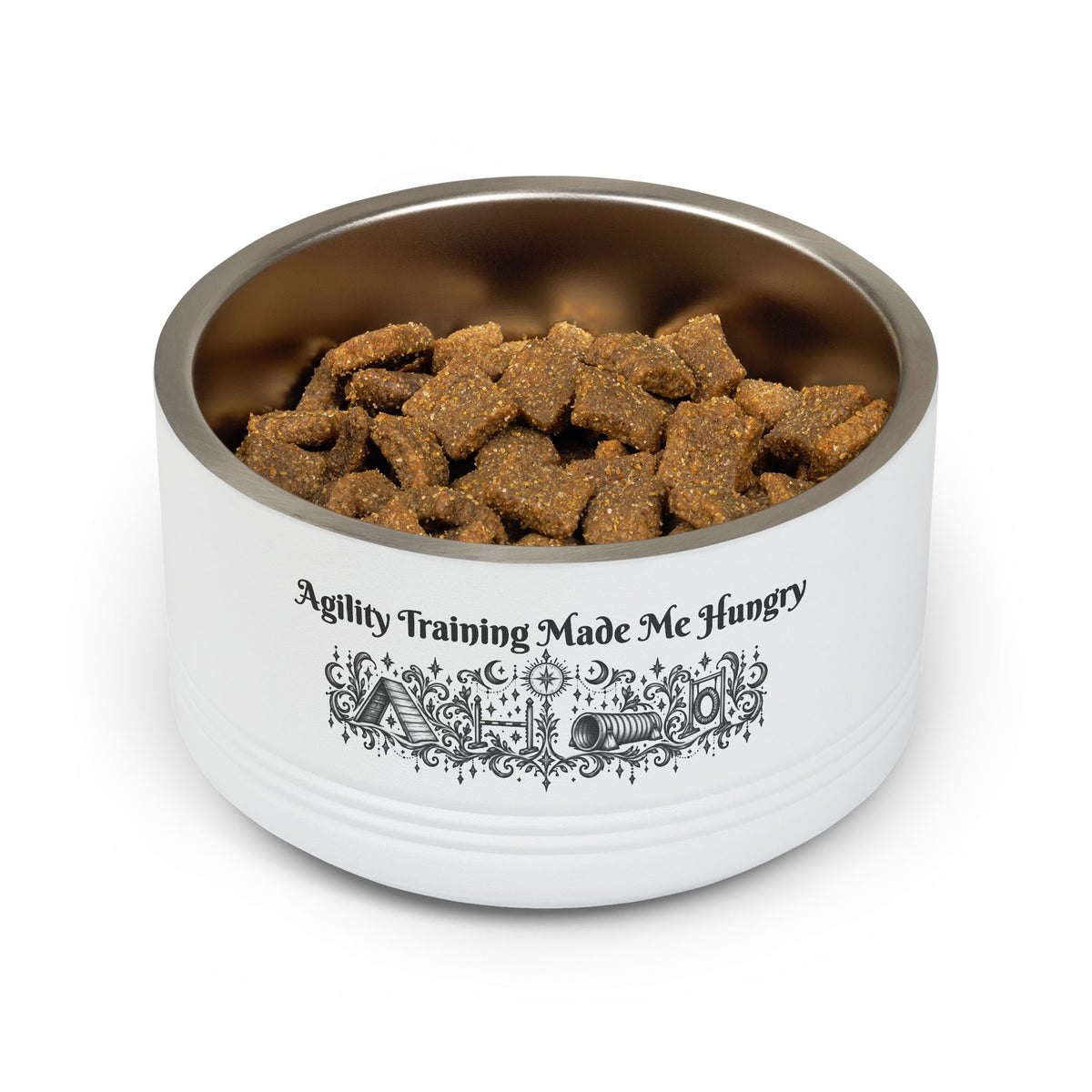 Copy of Pet Bowl - "Bis Appetite" Designer 18oz Stainless Steel Pet Food Bowl